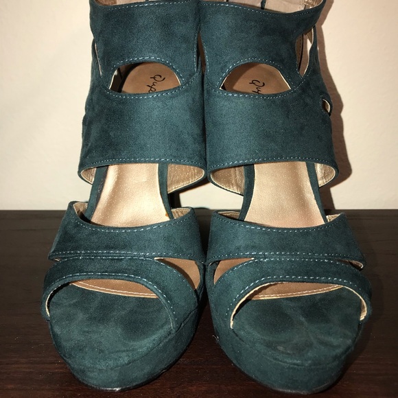 Qupid green strappy heels - Picture 2 of 3